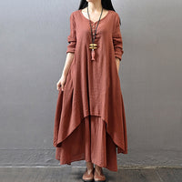 Cotton Linen Maxi Dress - Bean Concept - Etsy