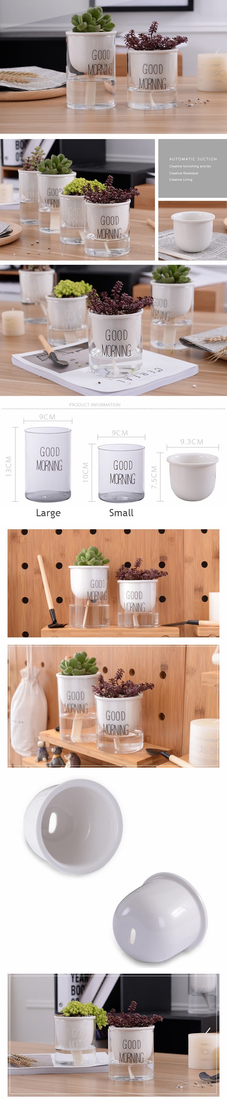 Automatic Watering Plant Pot - Bean Concept - Etsy
