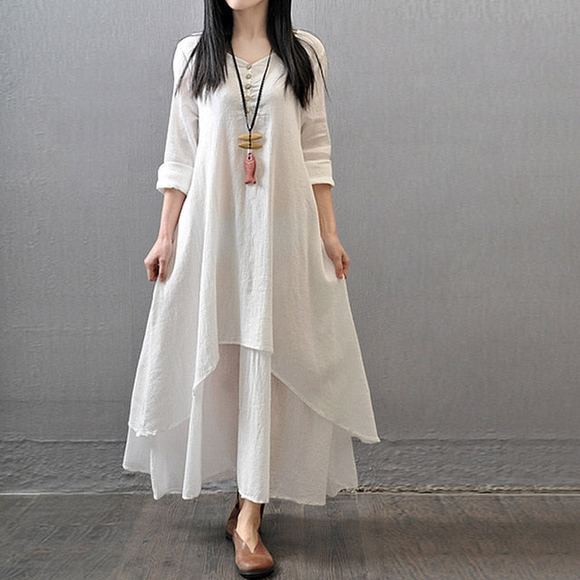 Cotton Linen Dress - Bean Concept - Etsy