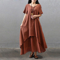 Cotton Linen Maxi Dress - Bean Concept - Etsy
