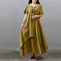 Cotton Linen Maxi Dress - Bean Concept - Etsy