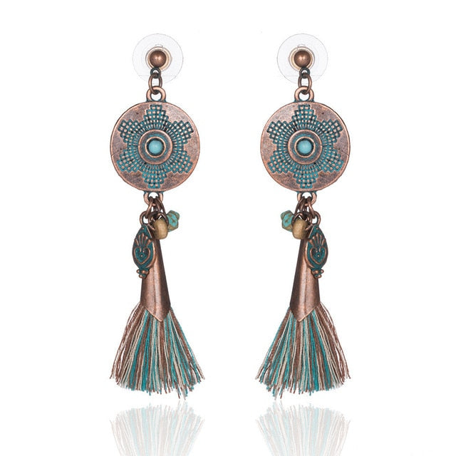 tassel long earrings - Bean Concept - Etsy