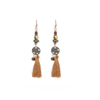 tassel long earrings - Bean Concept - Etsy