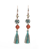 tassel long earrings - Bean Concept - Etsy