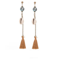 tassel long earrings - Bean Concept - Etsy