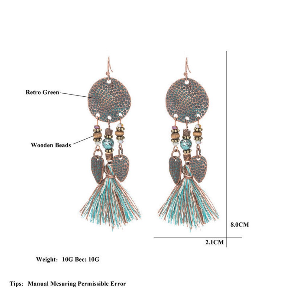 tassel long earrings - Bean Concept - Etsy