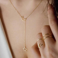 Moon Star Necklace - Bean Concept - Etsy
