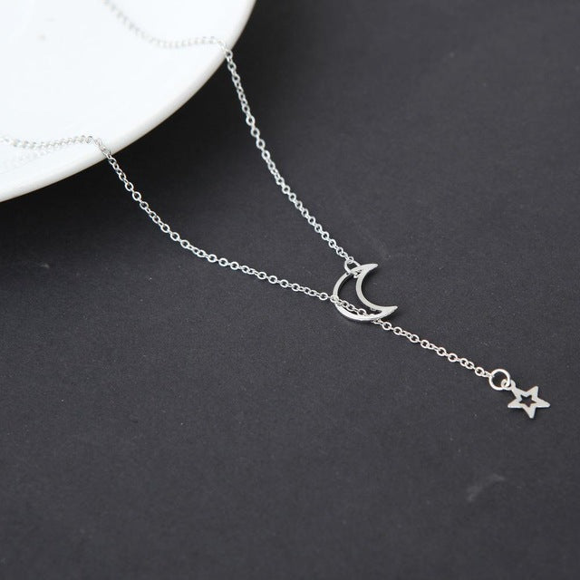 Moon Star Necklace - Bean Concept - Etsy