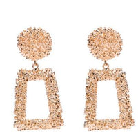 Gold Geometric Statement Earrings - Bean Concept - Etsy