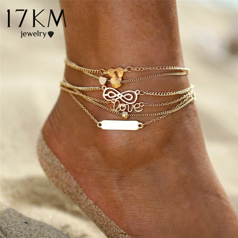 Sequins Anklet Set - Bean Concept - Etsy