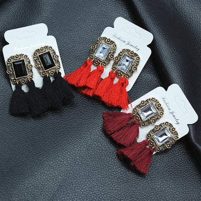 Bohemian Tassel Drop Earrings - Bean Concept - Etsy