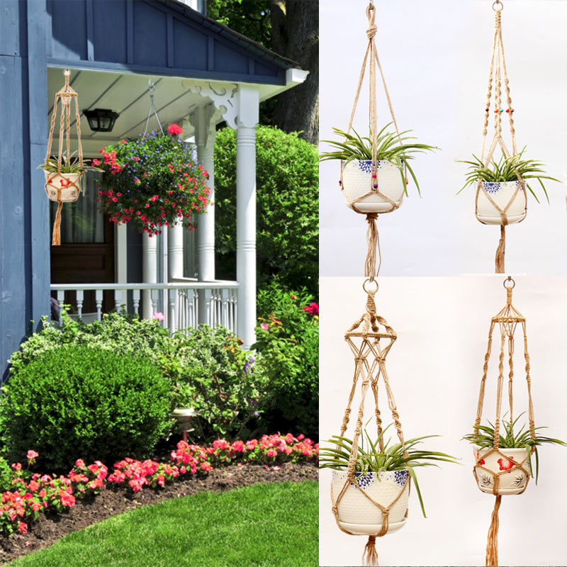 Garden Decoration Vintage Macrame Plant Pot Hanger - Bean Concept - Etsy