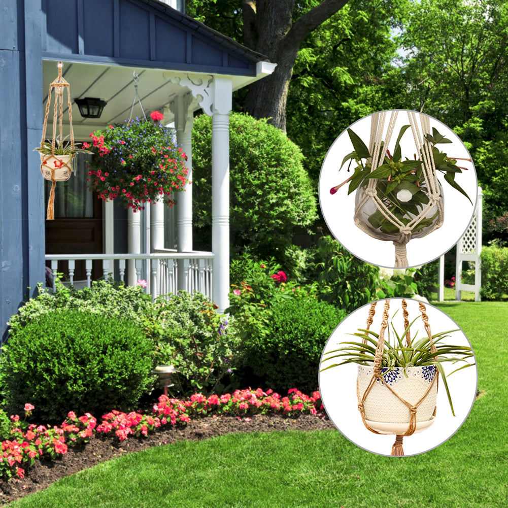 Garden Decoration Vintage Macrame Plant Pot Hanger - Bean Concept - Etsy