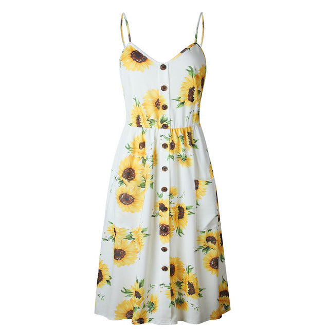 Sunflower Beach Summer Dress - Bean Concept - Etsy