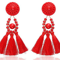 Bohemian Long Statement Tassel Earrings - Bean Concept - Etsy