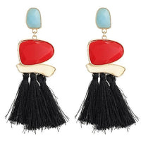 Bohemian Long Statement Tassel Earrings - Bean Concept - Etsy