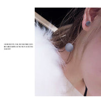 Plush Ball Drop Earrings - Bean Concept - Etsy