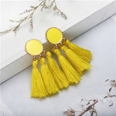 Bohemian Statement Tassel Earrings - Bean Concept - Etsy
