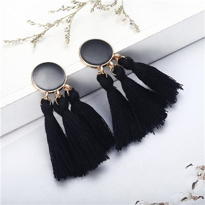 Bohemian Statement Tassel Earrings - Bean Concept - Etsy