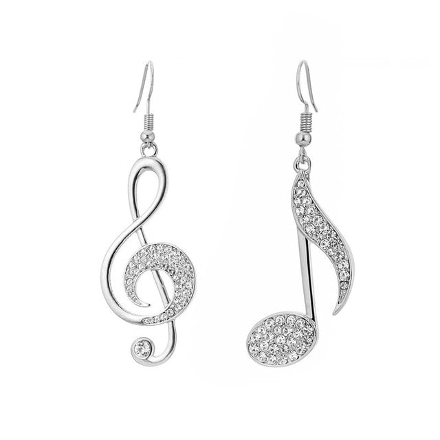 Music Notes Drop Earrings - Bean Concept - Etsy