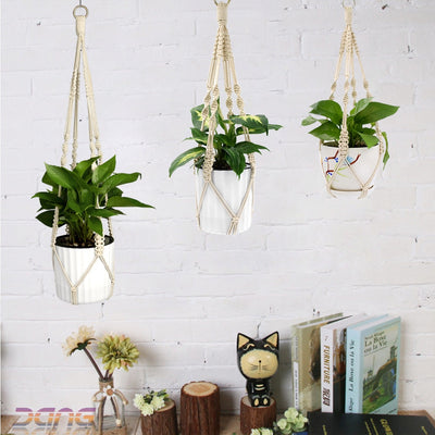 Macrame Flowerpot Plant Hanger - Bean Concept - Etsy