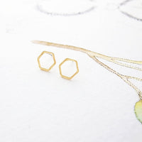 Hive Hexagon Stud Earrings - Bean Concept - Etsy