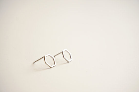 Hive Hexagon Stud Earrings - Bean Concept - Etsy