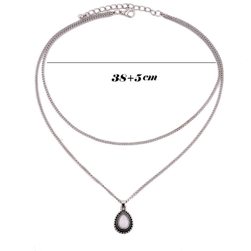 Crescent Water Drop Necklace - Bean Concept - Etsy