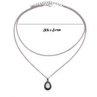 Crescent Water Drop Necklace - Bean Concept - Etsy