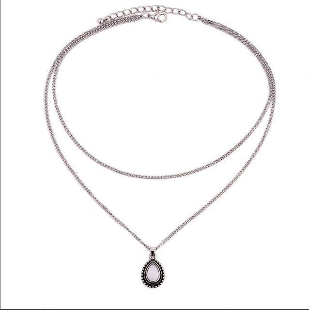Crescent Water Drop Necklace - Bean Concept - Etsy