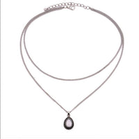 Crescent Water Drop Necklace - Bean Concept - Etsy