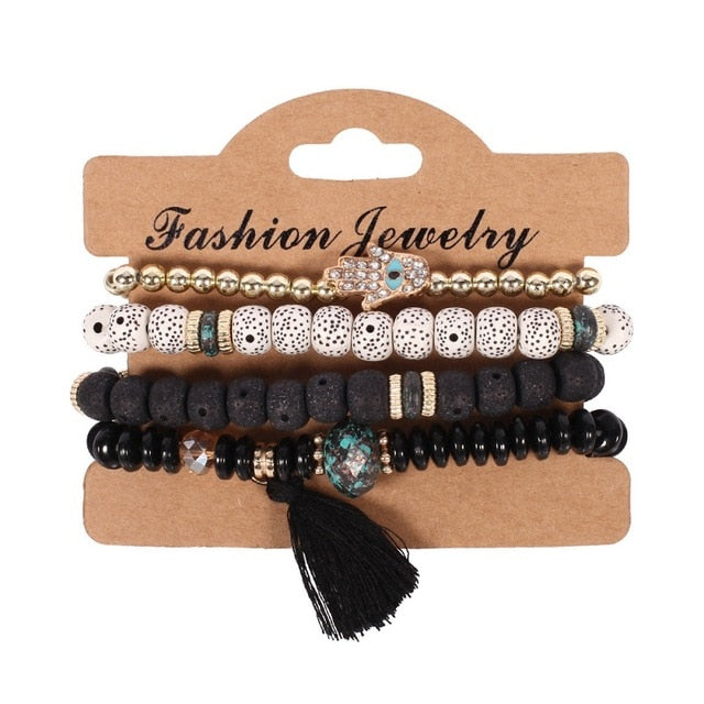 Ethnic Multilayer Beads Bracelets - Bean Concept - Etsy