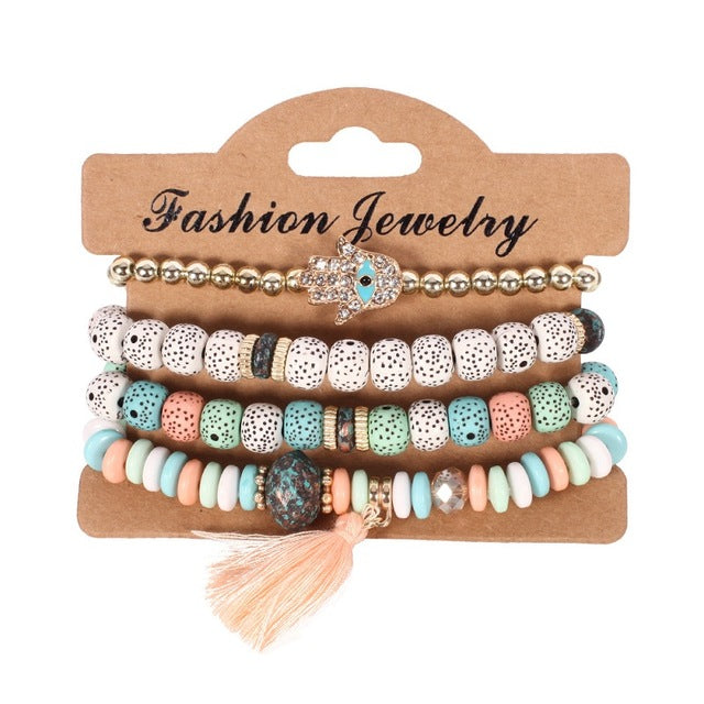 Ethnic Multilayer Beads Bracelets - Bean Concept - Etsy