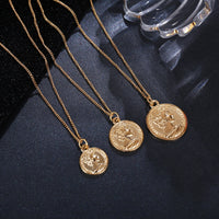 Vintage Carved Coin Necklace - Bean Concept - Etsy