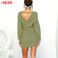 Olive Knitted Mini Dress - Bean Concept - Etsy