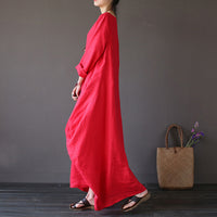 Loose Long Sleeve Maxi Dress - Bean Concept - Etsy