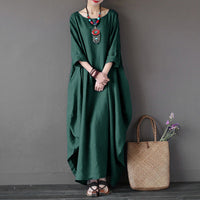 Loose Long Sleeve Maxi Dress - Bean Concept - Etsy