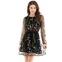 Floral Embroidery Dress - Bean Concept - Etsy