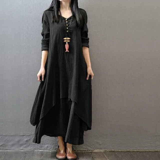 Cotton Linen Dress - Bean Concept - Etsy
