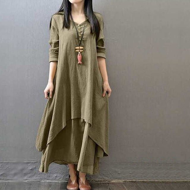 Cotton Linen Dress - Bean Concept - Etsy