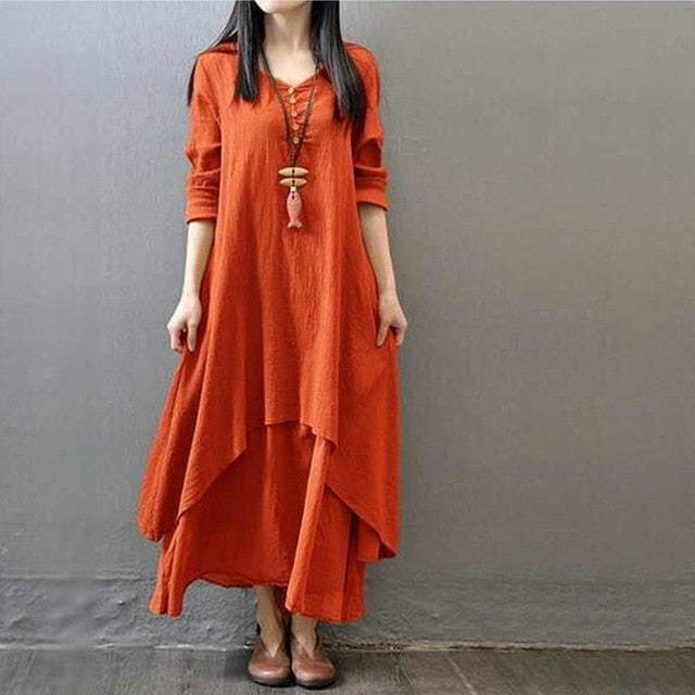 Cotton Linen Dress - Bean Concept - Etsy