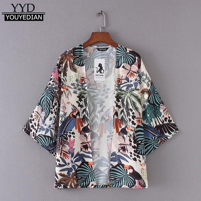 Floral Kimono Cardigan - Bean Concept - Etsy