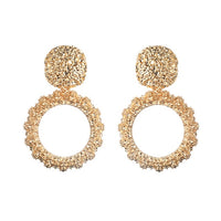 Gold Geometric Statement Earrings - Bean Concept - Etsy