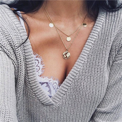 Vintage Carved Coin Necklace - Bean Concept - Etsy
