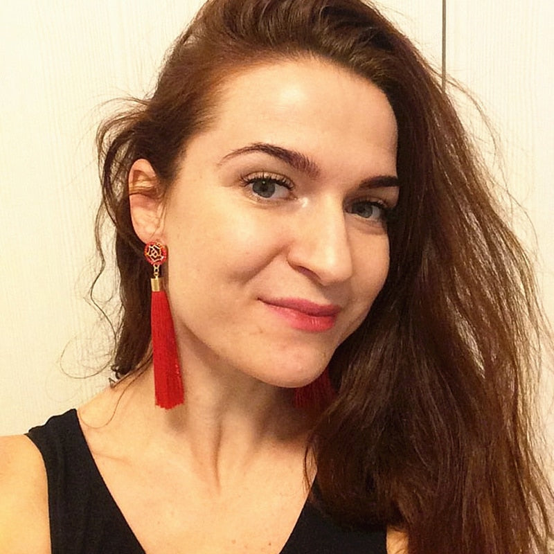 Bohemian Tassel Earrings - Bean Concept - Etsy