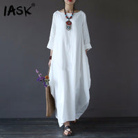 Loose Long Sleeve Maxi Dress - Bean Concept - Etsy
