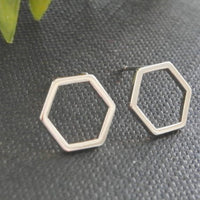 Hexagon Earrings - Bean Concept - Etsy