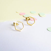 Hexagon Earrings - Bean Concept - Etsy