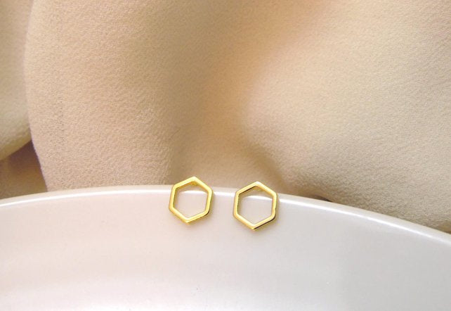 Hexagon Earrings - Bean Concept - Etsy
