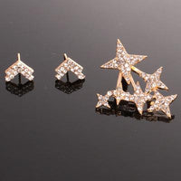 Gold Silver Stars Earrings Set - Bean Concept - Etsy